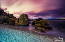 Яркие краски ночного одесского моря (ФОТО)