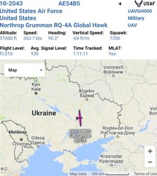 RQ-4A Global Hawk снова в небе над Украиной – всё как всегда