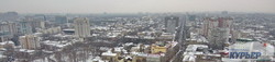 Зимняя Одесса со стометровой высоты: снег, море, высотки и санатории (ФОТО, ВИДЕО)