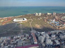 Пятнистое море и панорамы города: полет над Одессой на высоте в полкилометра (ФОТО, ВИДЕО)