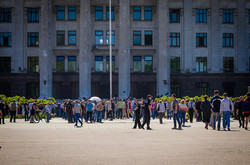 Как одесские "ватники" митинговали на Куликовом поле (ФОТОРЕПОРТАЖ)