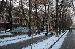 Как выглядит заснеженная снегом Одесса в первый день зимы (ФОТО)