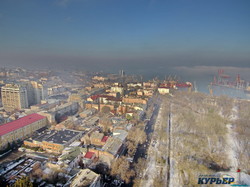 Зимняя Одесса: как туман уходит в море (ФОТО, ВИДЕО)