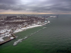 Одесса под снегом: полет над городом и морем (ФОТО, ВИДЕО)