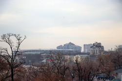 Январская Одесса в тумане (ФОТО)