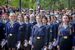 Будущие моряки прошли парадным маршем по Одессе (ФОТО, ВИДЕО)