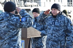 В Одессе включили в боевой состав ВМС новый бронекатер "Костополь" (ФОТО)