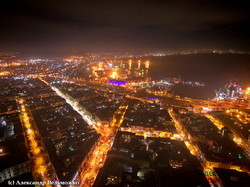 Необычная вечерняя Одесса с высоты полета беспилотника (ФОТО)