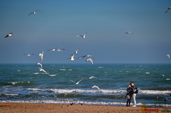 Одесса и море в ветреный мартовский день (ФОТО)