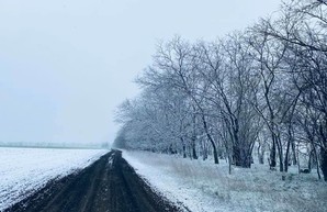 В последний день марта на юге Одесской области выпал снег (ФОТО)