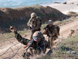 В Одесской области прошли учения морских пехотинцев