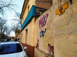 В Одессе поселились три нарисованных на стене кота (ФОТО)