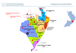Децентрализация: опубликована карта громад Одесской области