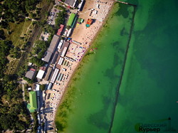 "Цветущее" море у одесских пляжей с высоты птичьего полета (ФОТО, ВИДЕО)