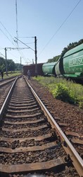 На Одесской железной дороге крупная авария грузового поезда (ФОТО)