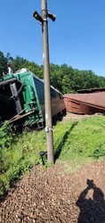 На Одесской железной дороге крупная авария грузового поезда (ФОТО)