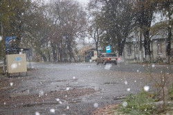 На юге Одесской области выпал первый снег (ФОТО)