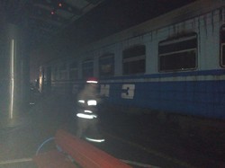В Раздельной горел электропоезд Одесской железной дороги (ФОТО)