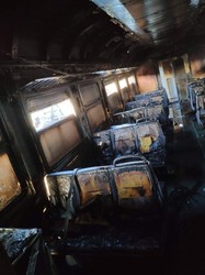 В Раздельной горел электропоезд Одесской железной дороги (ФОТО)