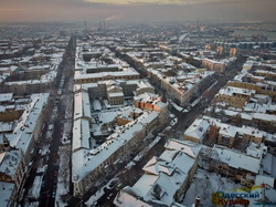 Заснеженная зимняя Одесса: как выглядит город с высоты (ФОТО, ВИДЕО)