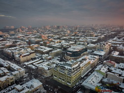 Заснеженная зимняя Одесса: как выглядит город с высоты (ФОТО, ВИДЕО)