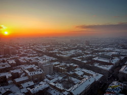 Заснеженная зимняя Одесса: как выглядит город с высоты (ФОТО, ВИДЕО)
