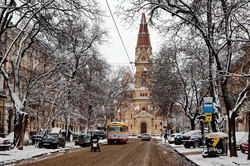 В Одессе был очередной снегопад (ФОТО, ВИДЕО)