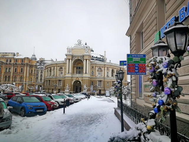 Как Одесса встретила очередное зимнее похолодание