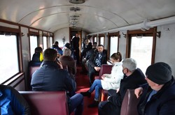 На Одесской железной дороге состоялся рейс узкоколейного поезда с паровозом (ФОТО)