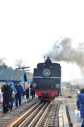 На Одесской железной дороге состоялся рейс узкоколейного поезда с паровозом (ФОТО)