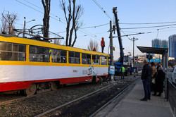 В Одессе сошел с рельс трамвай