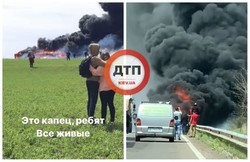 На трассе Одесса - Киев сгорел пассажирский автобус