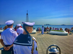 Около пляжей Одессы прошла генеральная репетиция морского парада (ФОТО)