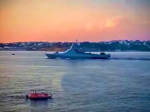 Як російський фрегат "Адмирал Макаров" стріляє ракетами "Калібр": унікальні кадри (ВІДЕО)