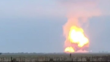 Окупанти визнали диверсію як причину вибуху складу боєприпасів у Криму (ВІДЕО)
