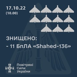 Майже всі російські дрони, випущені на Одесу та Київ, знищені (ВІДЕО)