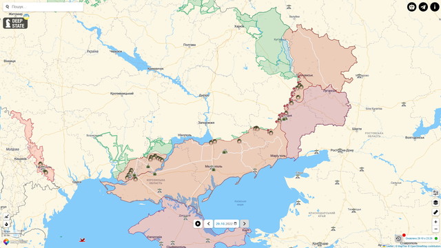 Як мінялася лінія фронту в Україні за останній тиждень жовтня (ВІДЕО)