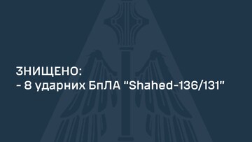 Вночі збили 8 шахедів