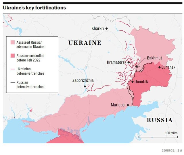 Україна створює систему фронтових укріплень