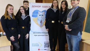 Проєкт "Донор Одеса" проводить роботу з промоції донорства крові серед студентів