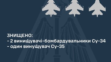 Збито відразу три російських літаки