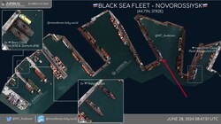По російському флоту у Новоросійську завдали удар: можливо, уражено десантний корабель (ВІДЕО)