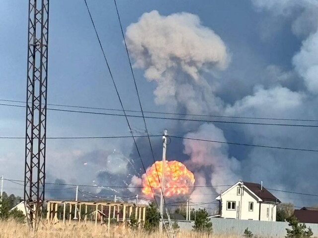 На росії вибухнув найбільший арсенал боєприпасів під москвою