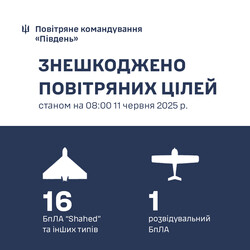 Над Одеською областю знищено 16 "шахедів"