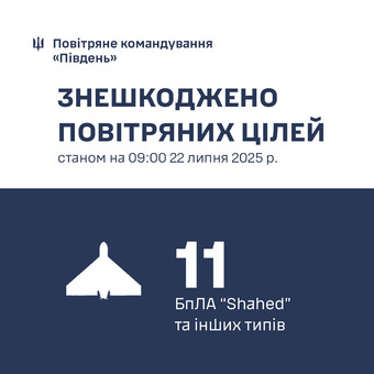 Над Одесою збито 12 "шахедів"
