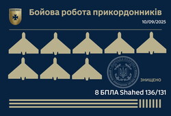 Над Одеською областю знищено 8 "шахедів"