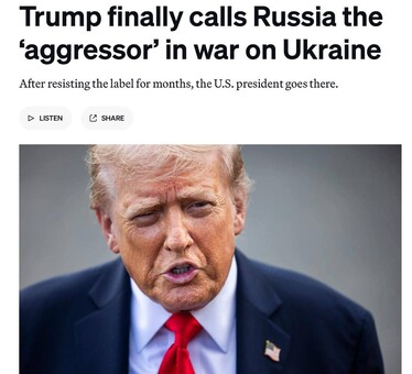 Президент США вперше назвав росію агресором