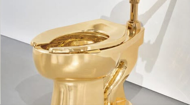 Золотой унитаз не роскошь, а приспособление для ...