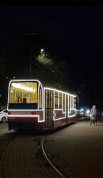 В Одесі запустили різдвяний електротранспорт