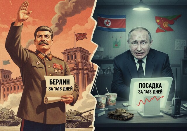 1418 днів: від «Взяття Берліна» до «Взяття посадки під Авдіївкою»